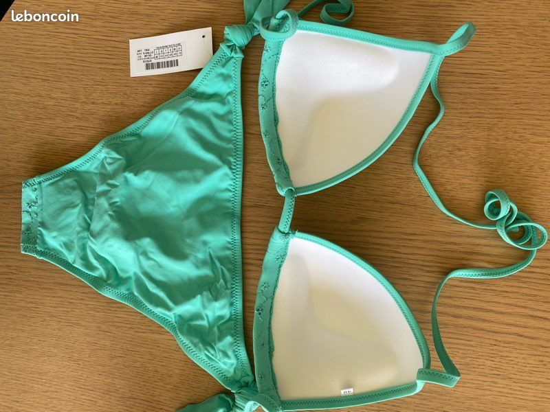 Bikini triangle push up bleu mint T44 XXL (image 16)