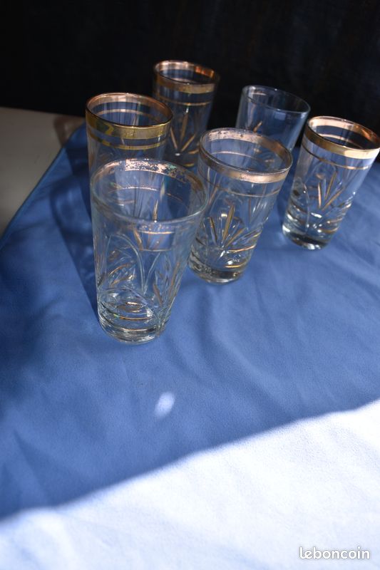 6 Verres à Thé Cristal COULEUR - Coin De Chine