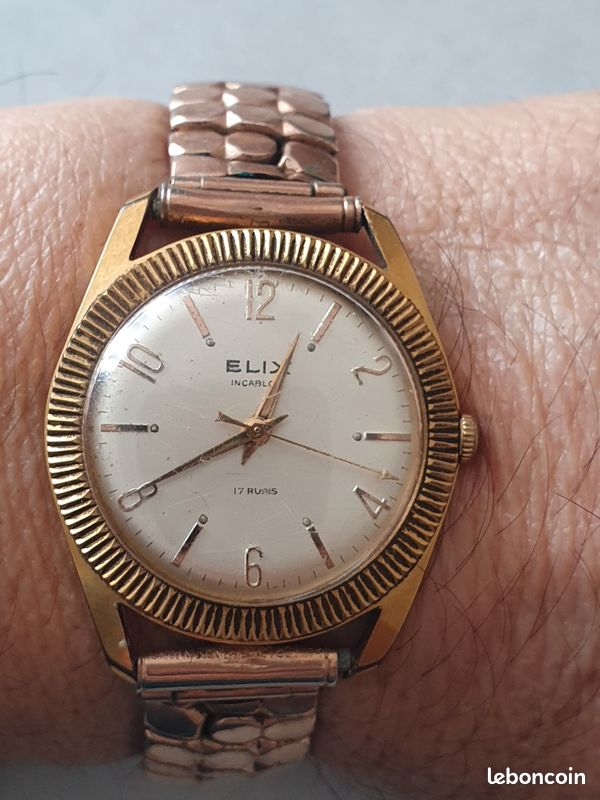 Montre Mécanique Vintage Matex 17 Rubis - Boîtier Et Bracelet Doré, Mouvement Manuel - Occasion Pour Femme