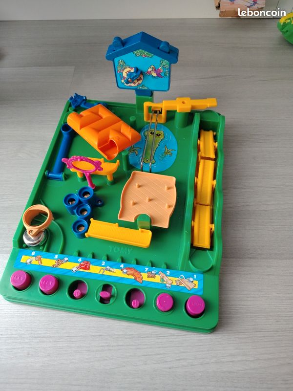 Jeu D'adresse Vintage TOMY 'Tricky Bille', Réf.7070 (1989), Lot N°1, Boîte Abîmée