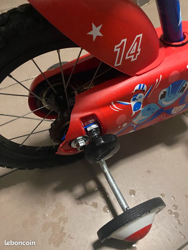 Paire De Roues D'entraînement Pour Vélo Enfant - Rouge Et Noir - Occasion