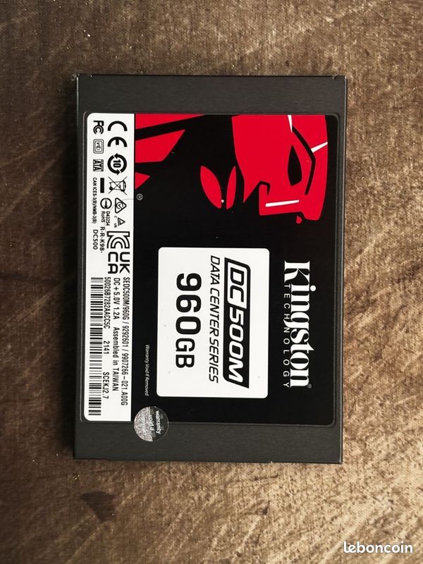 SSD Kingston DC500M – 960 Go – SATA III – Série Entreprise