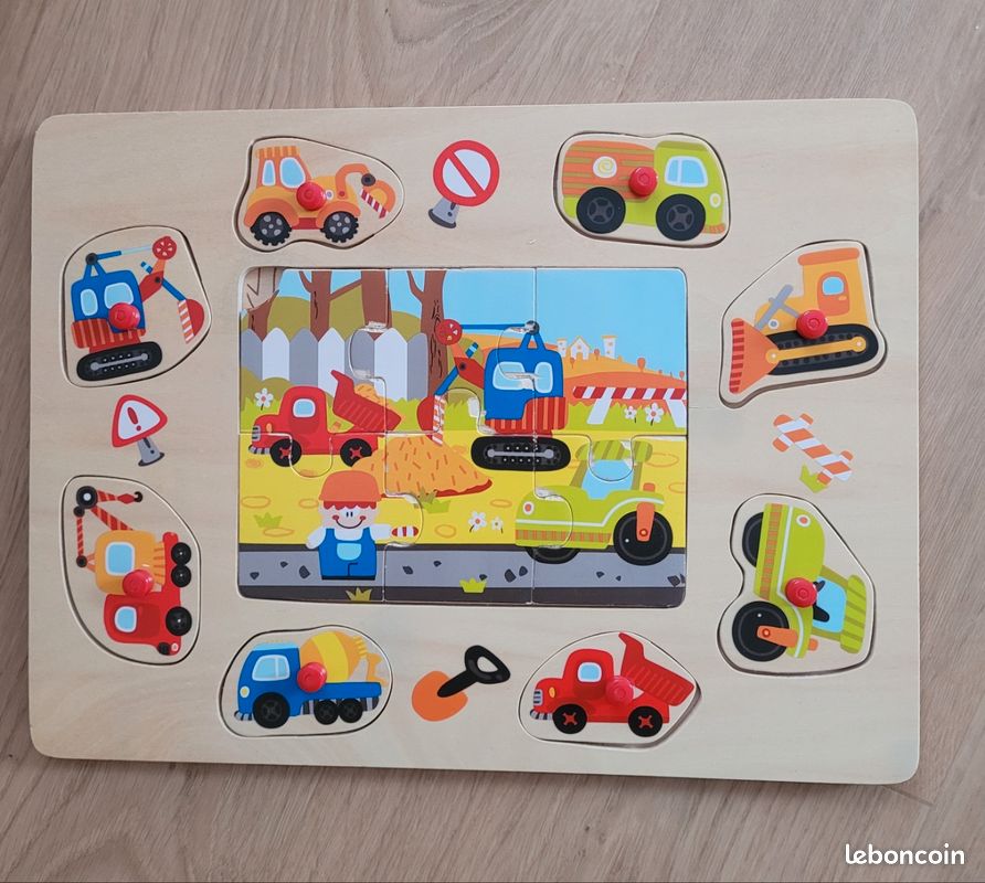 Jeu encastrement ,puzzle Chantier (image 1)