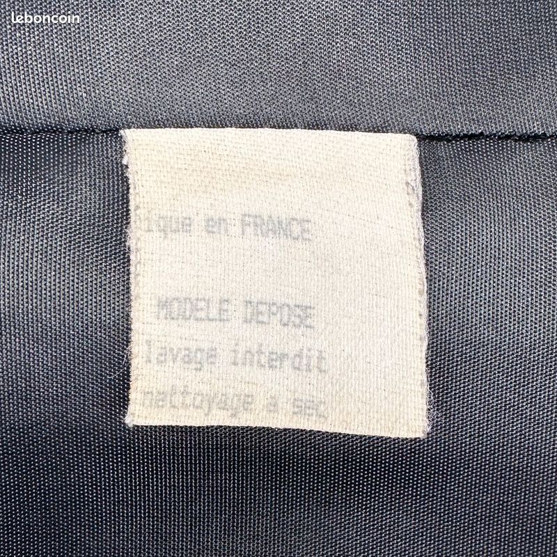Manteau long en fausse fourrure noire, épaulettes & col châle oversized vintage (image 6)