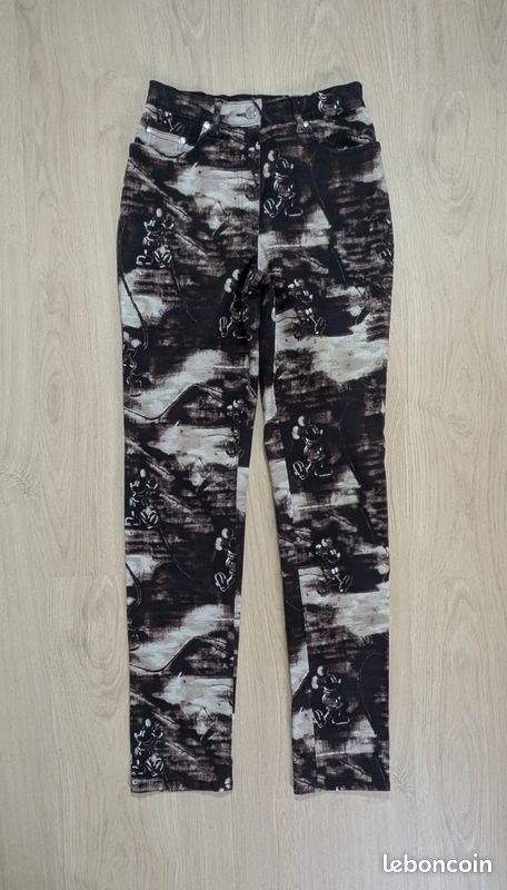 Jeans Ernest Le Gamin Mickey – Kaki/beige – T36 – Neuf Sans étiquette – Femme