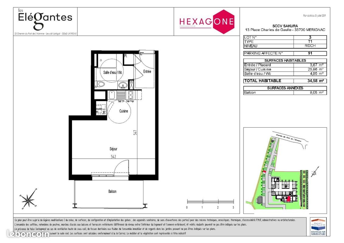 Studio 1 pièce 35 m² - Latresne 33360 (image principale 6)