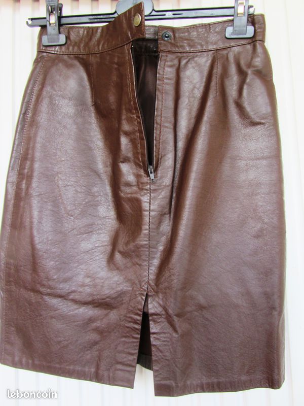 Jupe en cuir véritable (image 2)