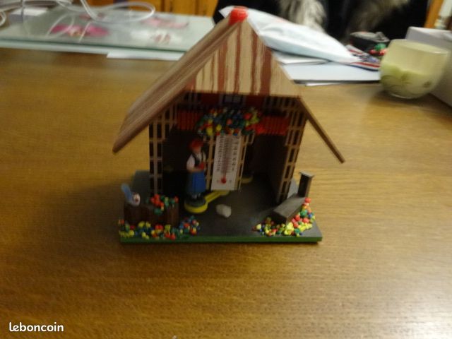Ancien Baromètre PVC Tête De Bouquetin - Déco Chalet Montagne Vintage
