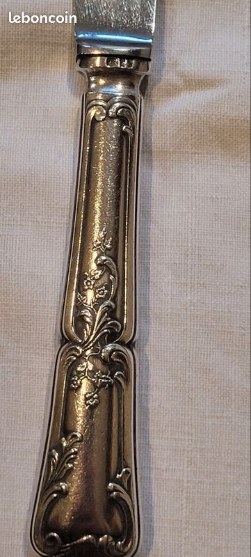 Lot De 12 Couteaux De Table Art Déco – Métal Argenté, Orfèvrerie, Adulte