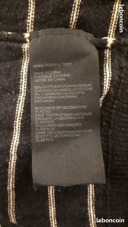 Pull bleu à rayures Tommy Hilfiger taille L (image 8)