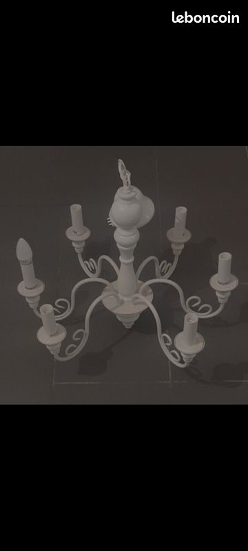 Lustre blanc avec 6 branches (image 2)