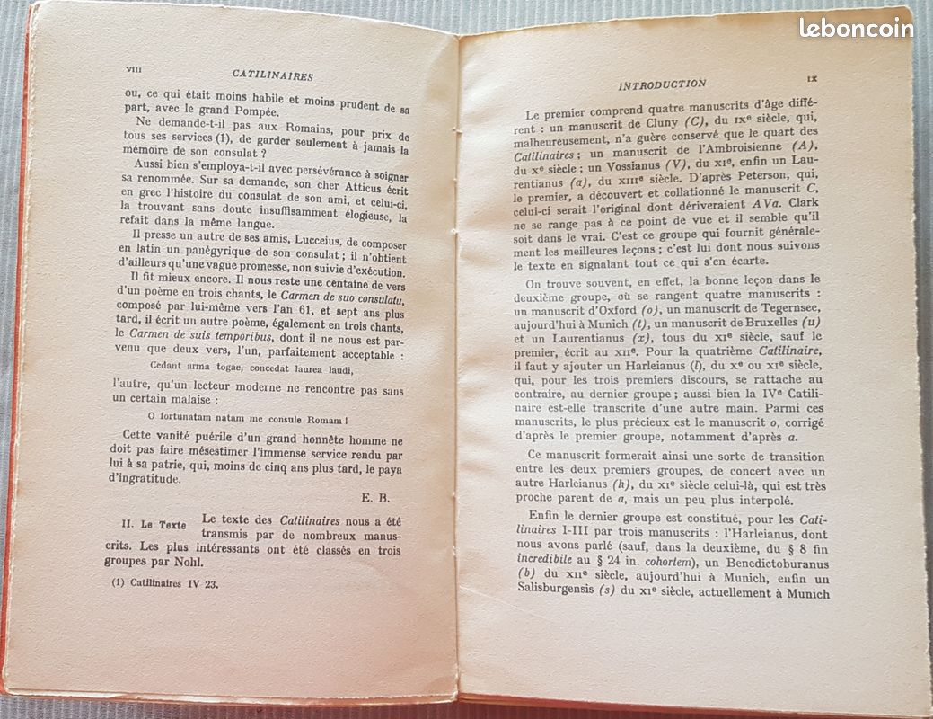 Cicéron - Discours – Tome X - Catilinaires- Collection Guillaume Budé Les Belles Lettres (image 3)