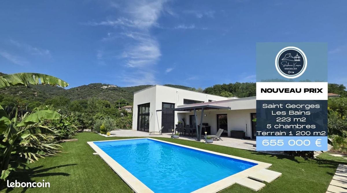 Maison 7 pièces 232 m² · à Saint-Georges-les-Bains · 232 m² · 655 000 €