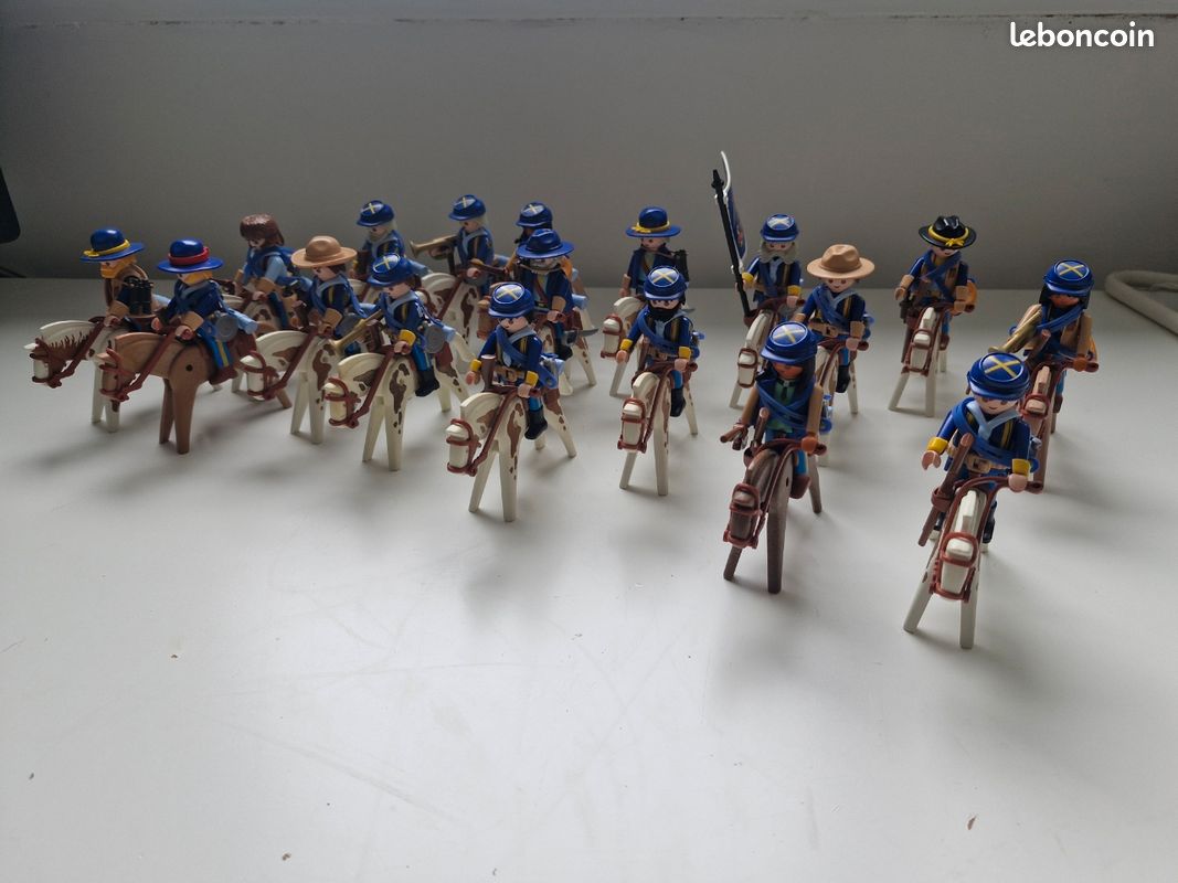 Playmobil Western 3034 - Officier Nordiste US avec armes - Vintage rare
