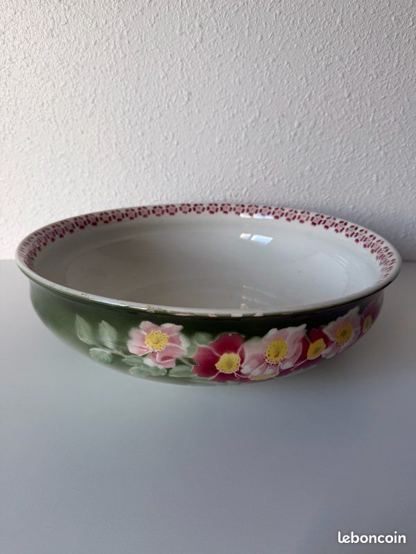 Assiettes anciennes 24 cm terre de fer manufacture Luneville KG modèle