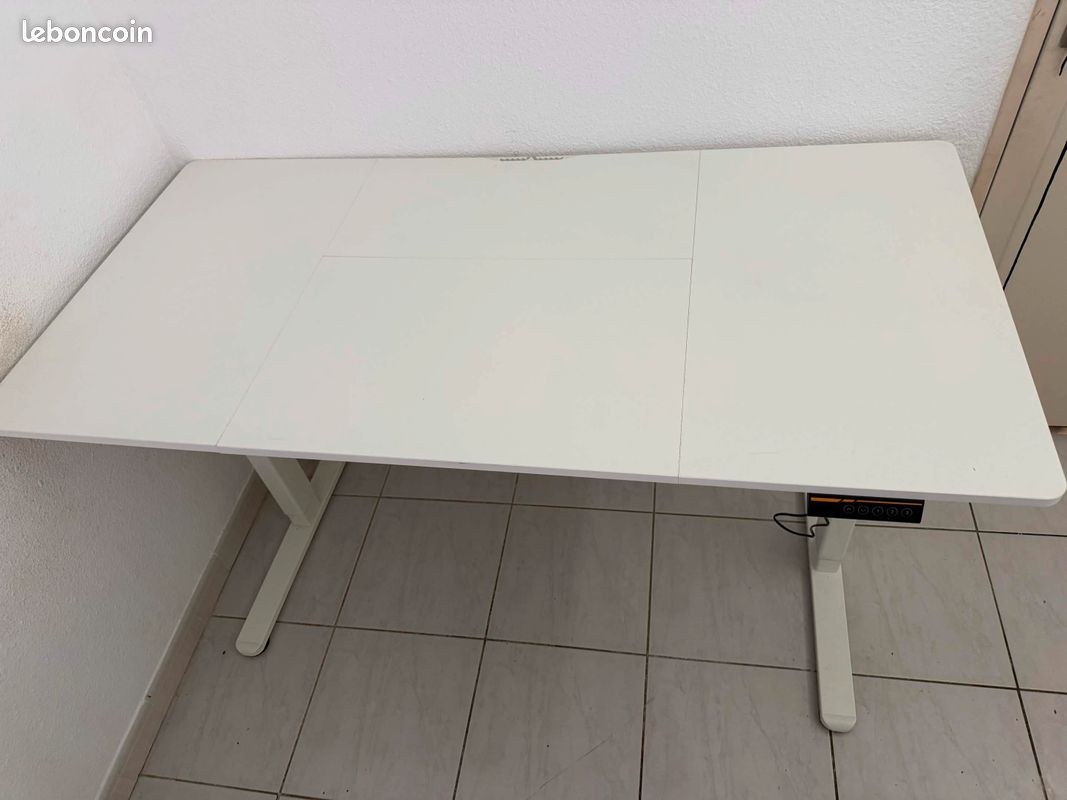 Bureau réglable en hauteur 120 x 60 cm (image 2)
