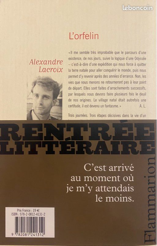 Littérature : L’Orfelin, A. Lacroix,Flammarion 2010 (image 2)