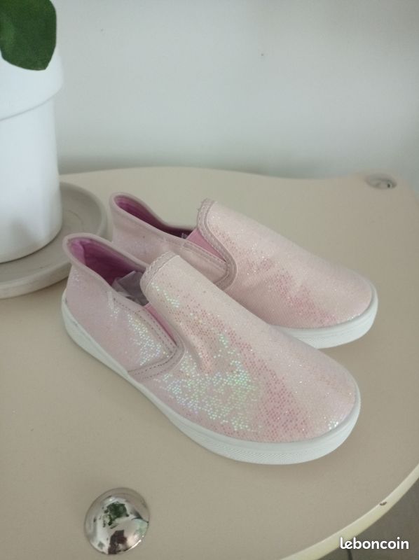 Chaussure rose brillante fille pointure 27 LH La hall Neuf étiqueté jamais porté (image 1)