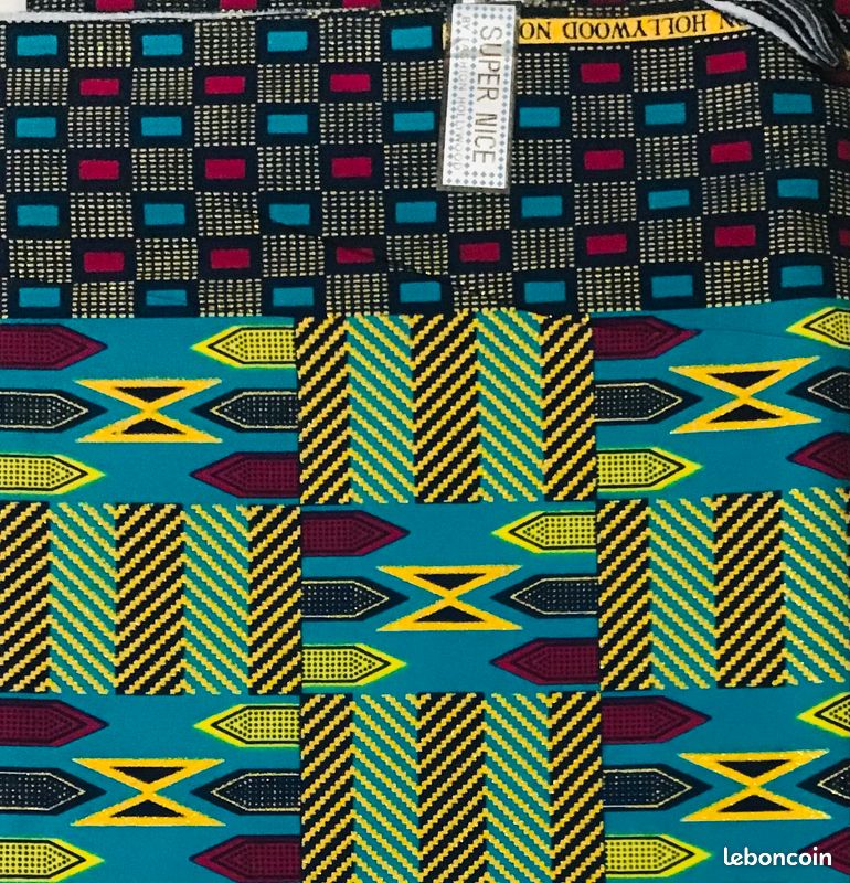 Tissu wax lurex 6 yards wax504 (image 1)