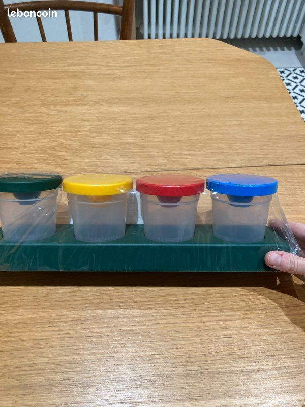 Wabjtam Pots De Peinture Anti-déversement Avec Bouchon De Couvercle Couleurs Assorties Arts Et Artisanat Fournitures De Peinture Ecole Creche4pcs4 Couleur