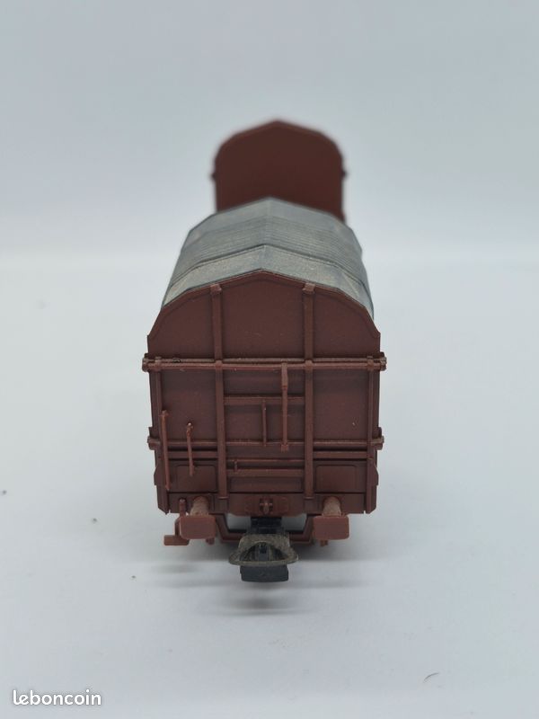 PIKO wagon bâché court gris STEEL OBB 58037 (n°1quattro) | UK