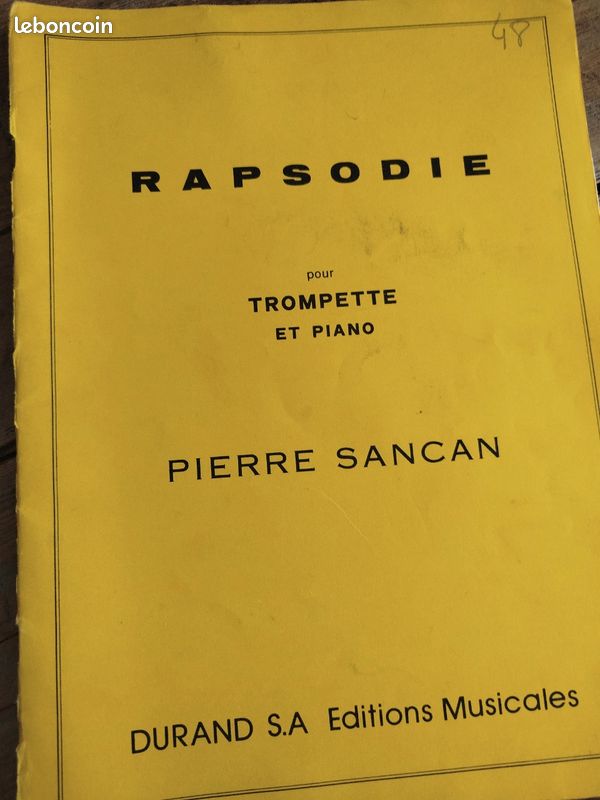 Rapsodie Trompette et piano Pierre Sancan (image 1)