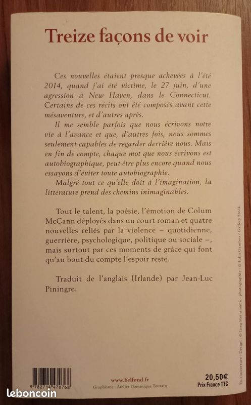 Treize Façons De Voir - Colum McCann (image 3)