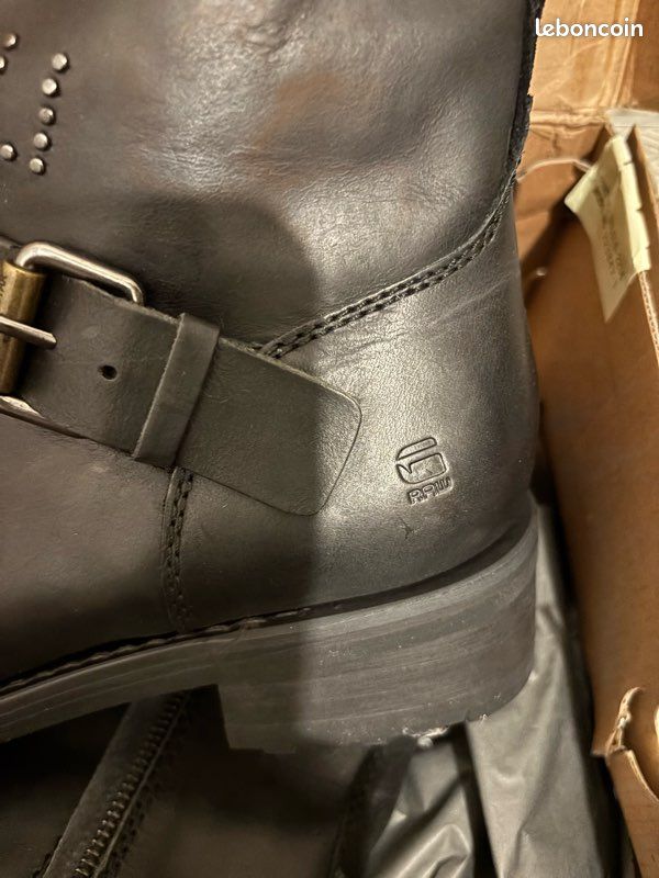 Bottines G-Star Femme Pointure 37 - Cuir - Talon 6 Cm - Neuves Sans Emballage