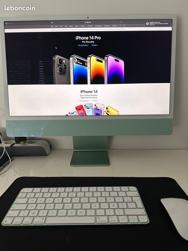 IMac 24 pouce M1 vert (image 1)