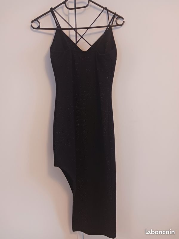 Robe sirène noire pailleté (image 2)
