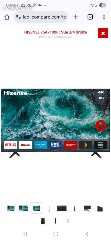 Toutes pièces tv hisense 75a7100f (image 1)
