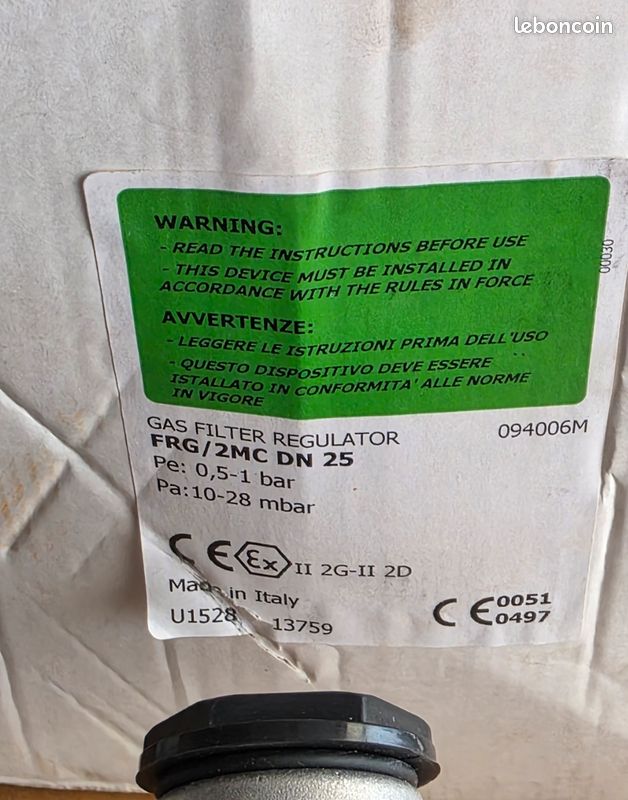 Filtre régulateur pour gaz (image 2)