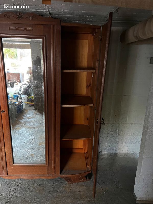 Armoire en bois & miroirs (image 3)