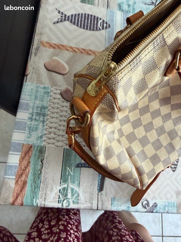 Louis Vuitton Speedy 30 Bandoulière Damier Azur, référence N41373 (image 1)