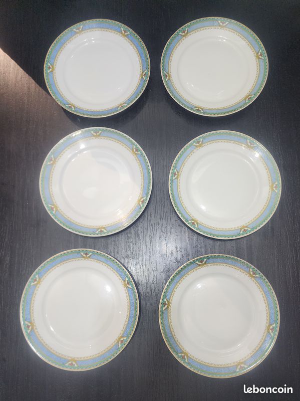Ancienne Assiette à Dessert En Porcelaine De Limoges Legrand - Motif Floral, 20 Cm