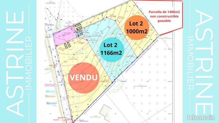 Terrain 1000 m² SAINT CLAIR DU RHÔNE