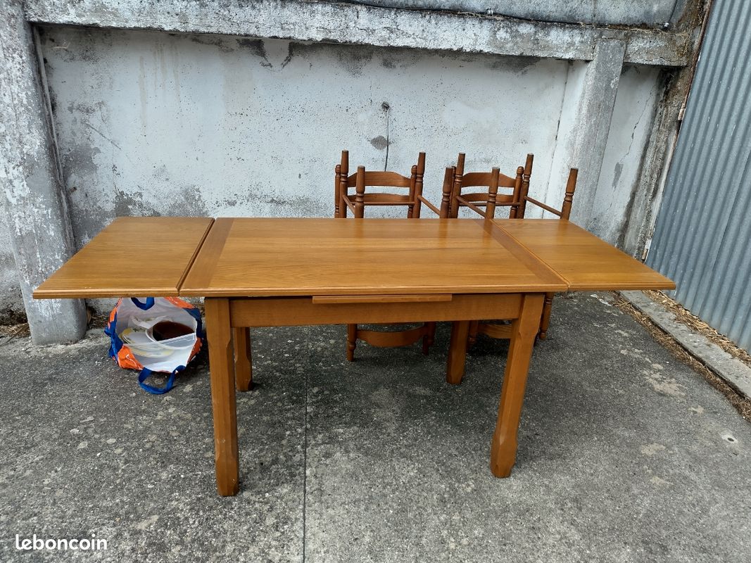 Table avec rallonge et chaises (image 6)