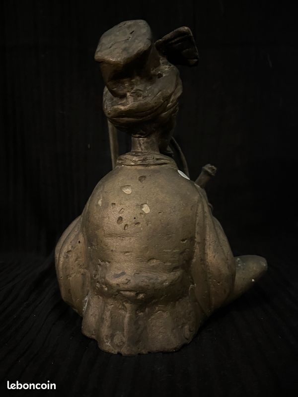 Statuette_Homme sage fumant la pipe_Bronze_Mossi_Burkina Faso.H:20cm.Ref : 122 (image 5)