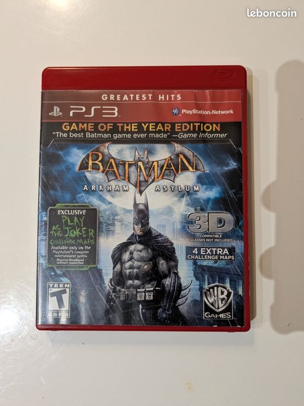 Batman: Arkham Asylum - Game Of The Year Edition (PC) - Jeu En Très Bon état, Complet