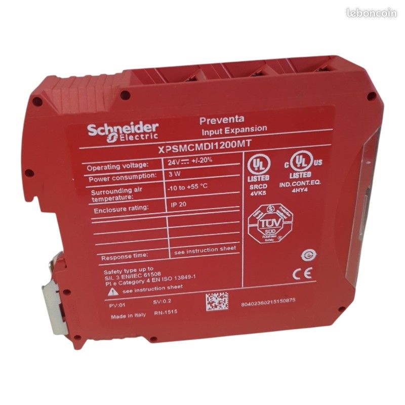 SCHNEIDER ELECTRIC Module d'extension d'entrée de sécurité XPSMCMDI1200MT 12 entrées (image 6)