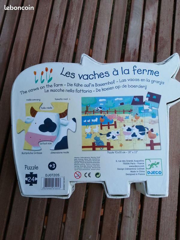 Puzzle Djeco 24 pieces vaches (image 1)