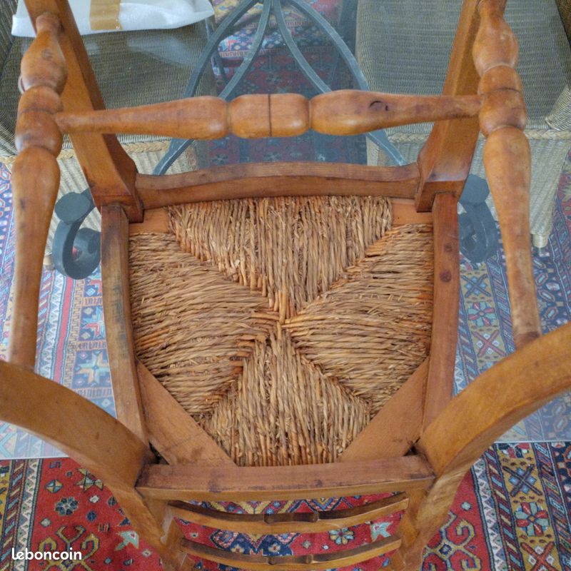 Chaise paillée ancienne excellent état (image 8)