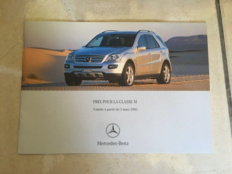 Mercedes Classe A Documentation catalogue - Équipement auto