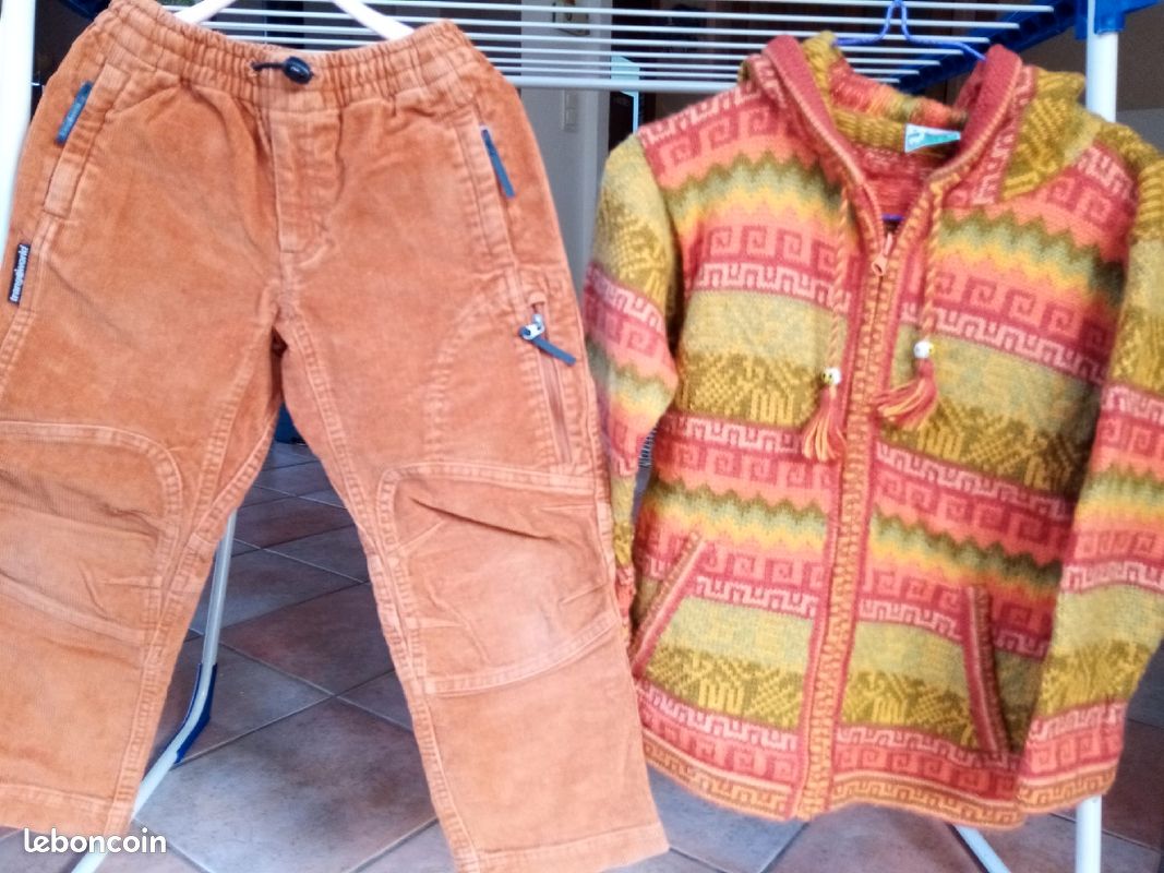 Ensemble pantalon 4 ans + gilet à capuche, 10 ans (image 1)