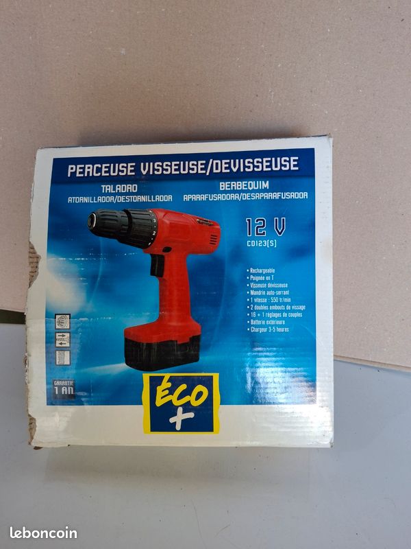 Visseuse Sans Fil 21 V Avec 2 Batteries De 2,0 Ah Et Chargeur + Jeu De 34 Forets
