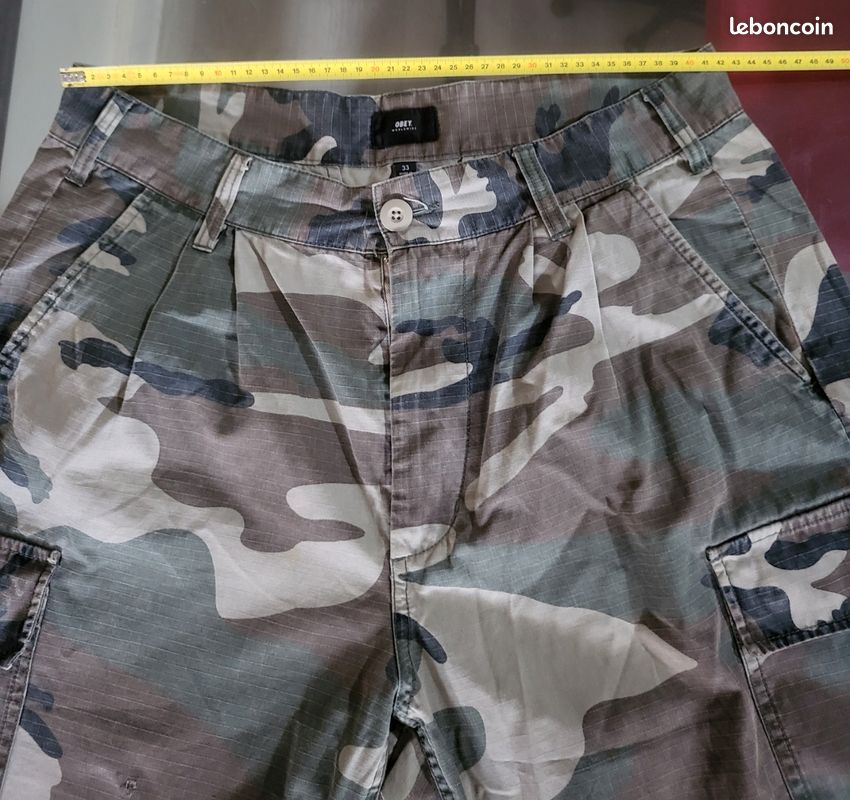 Pantalon Cargo Obey Camouflage Ripstop W33 - Loose Fit (image 4)