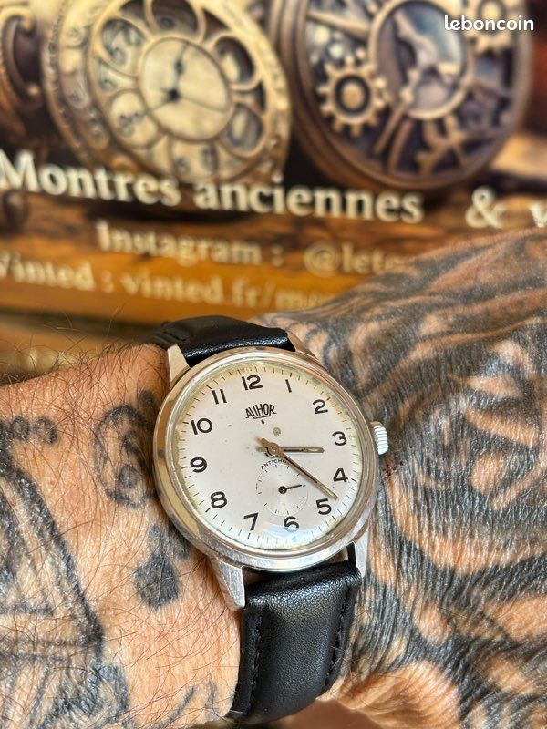 Montre Vintage Femme ALIHOR - Cadran Blanc, Bracelet Argenté - Neuve Avec étiquettes