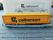Wagon Kangourou MARKLIN HO + Remorque CALBERSON - Réf 47450 - NEUF - Courant Alternatif