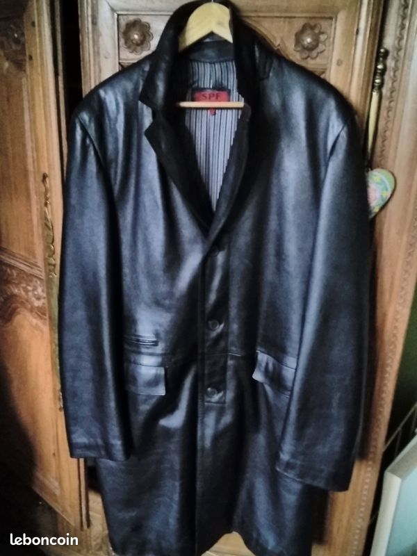 Veste 3/4 cuir taille L (image 1)