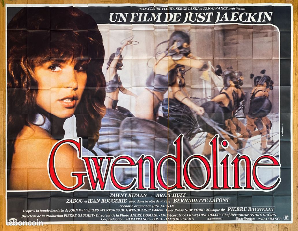 GWENDOLINE Affiche cinéma GÉANTE 3x4m (8 panneaux) JUST JAECKIN ÉROTIQUE  SEXY 1983 - RARE - Collection